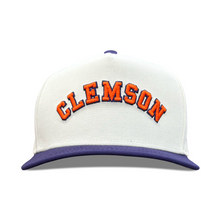 Clemson New Era 9FIFTY A-Frame Purple Bill Cap - CRM/PUR