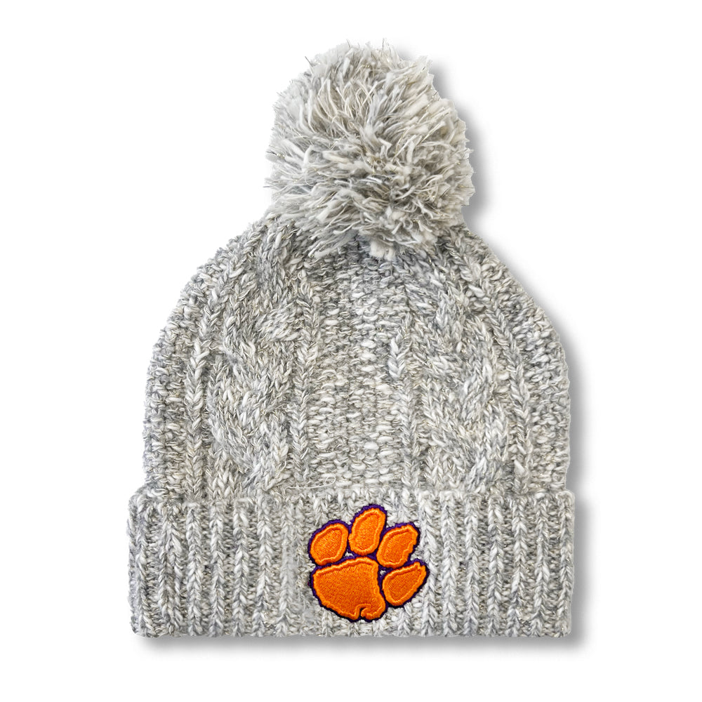 Clemson New Era Knit Shimmer Paw Beanie