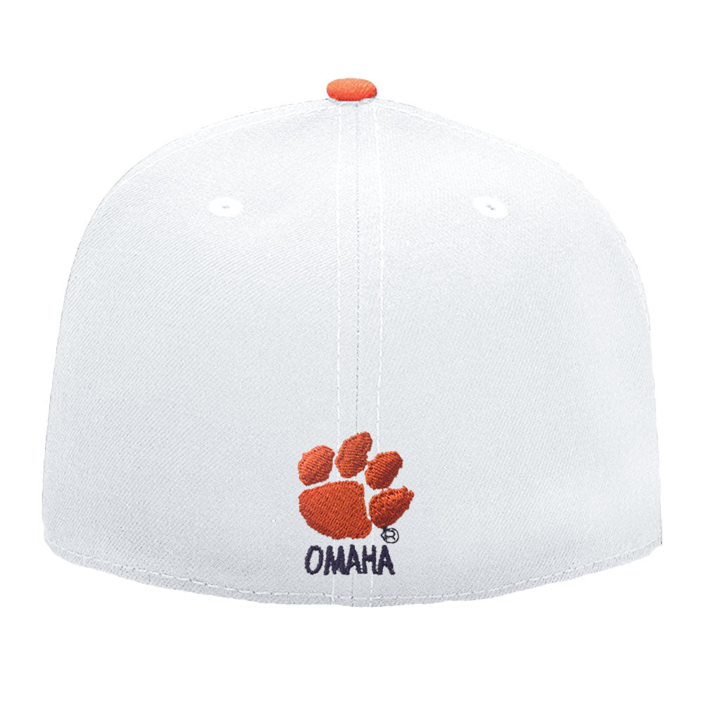 Clemson New Era Low-Profile 59FIFTY Baseball Team Cap - WHITE