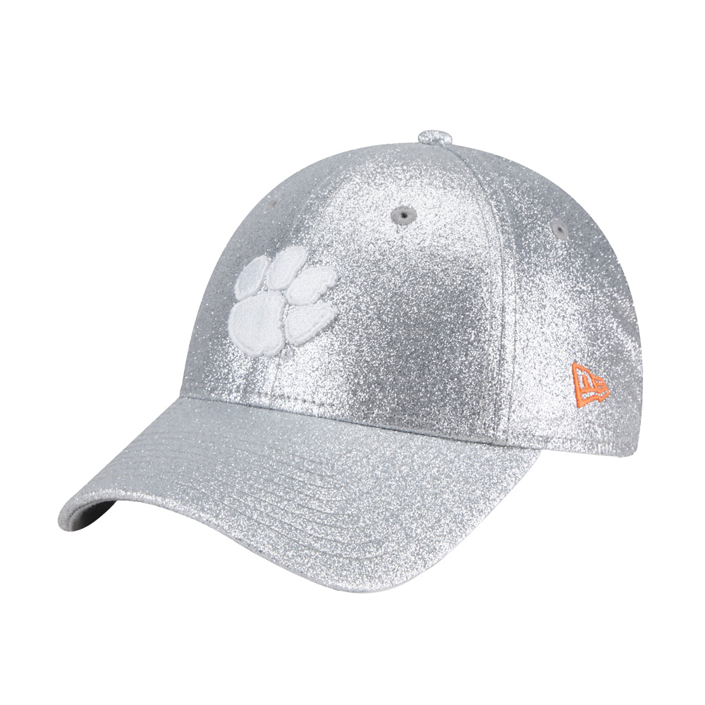 Clemson New Era Women's 9FORTY Sparkly Paw Cap - SILVER