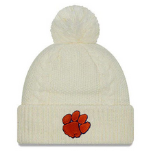 Clemson New Era Women's Cable Knit Beanie  - WHITE