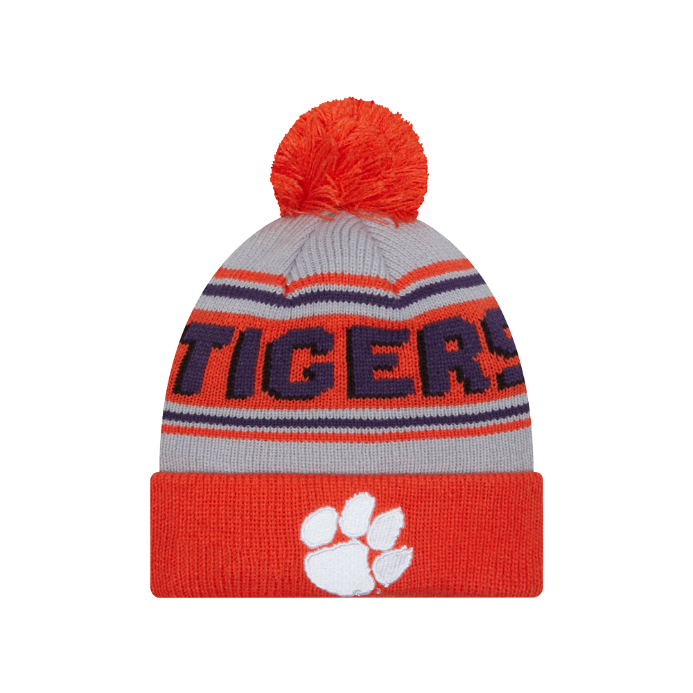 Clemson New Era Youth Knit Cuff Paw Beanie - ORANGE