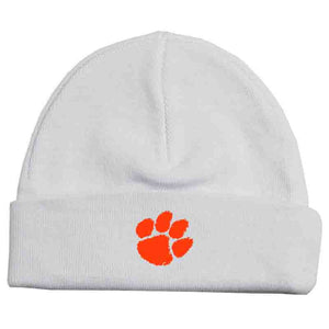 Clemson Newborn Knit Cap - WHITE