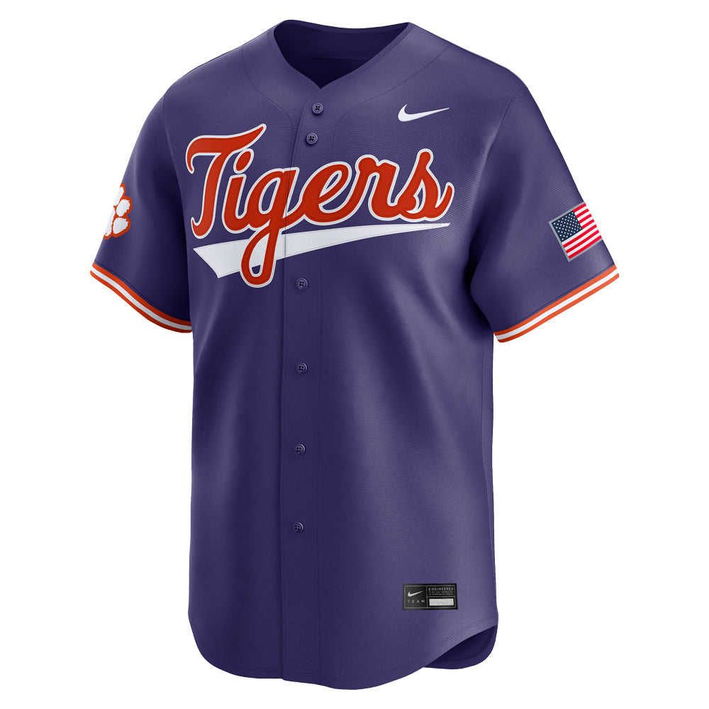 Clemson Nike 2025 Tigers Baseball Jersey - PURPLE