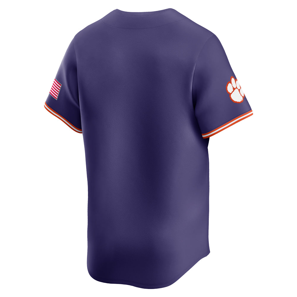 Clemson Nike 2025 Tigers Baseball Jersey - PURPLE