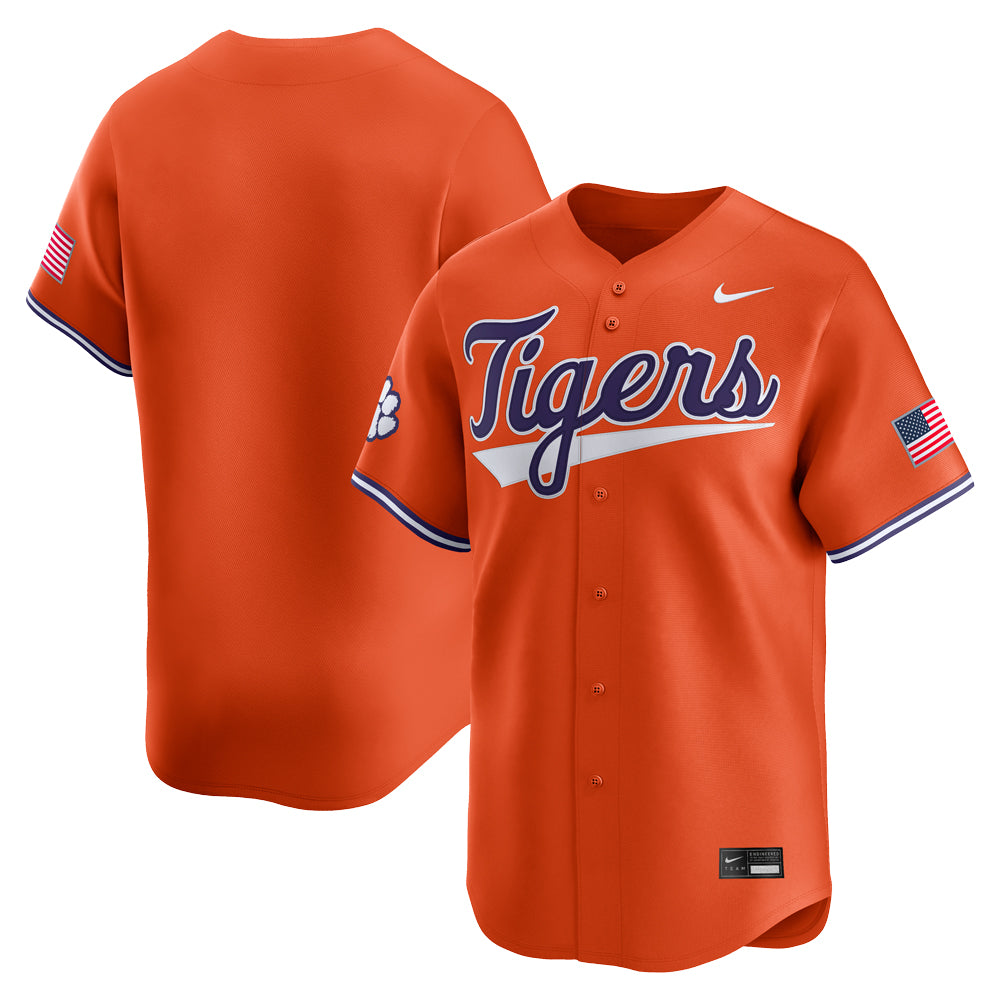 Clemson Nike 2025 Tigers Baseball Jersey
