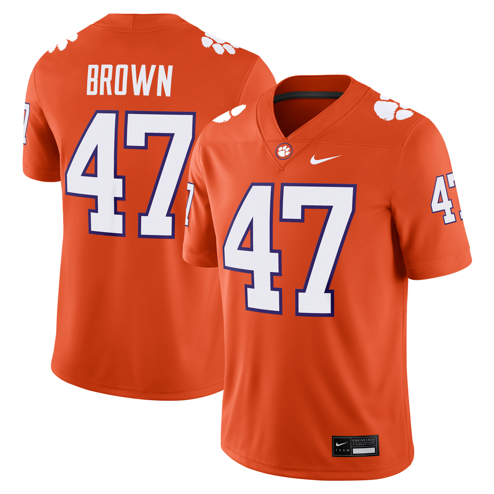 Clemson Nike #47 Sammy Brown NIL Football Jersey - ORANGE