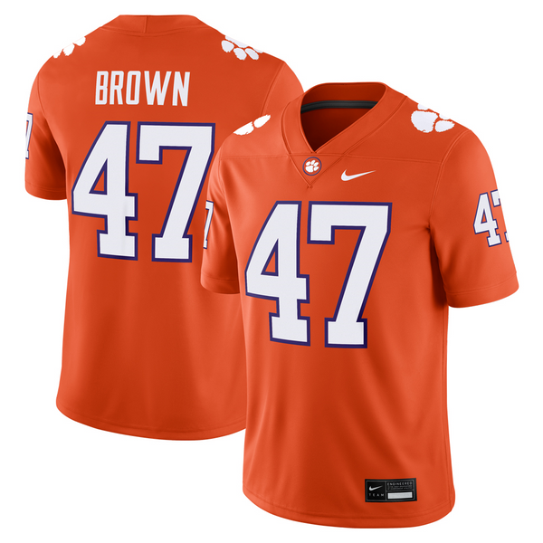 Clemson Nike #47 Sammy Brown NIL Football Jersey - ORANGE