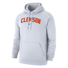 Clemson Nike Arch Club Fleece Hood - WHITE