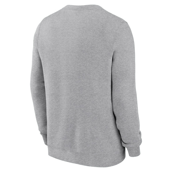 Clemson Nike Arch Over Paw Club Crewneck - MD GREY