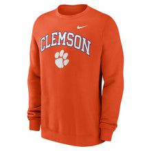 Clemson Nike Arch Over Paw Club Crewneck