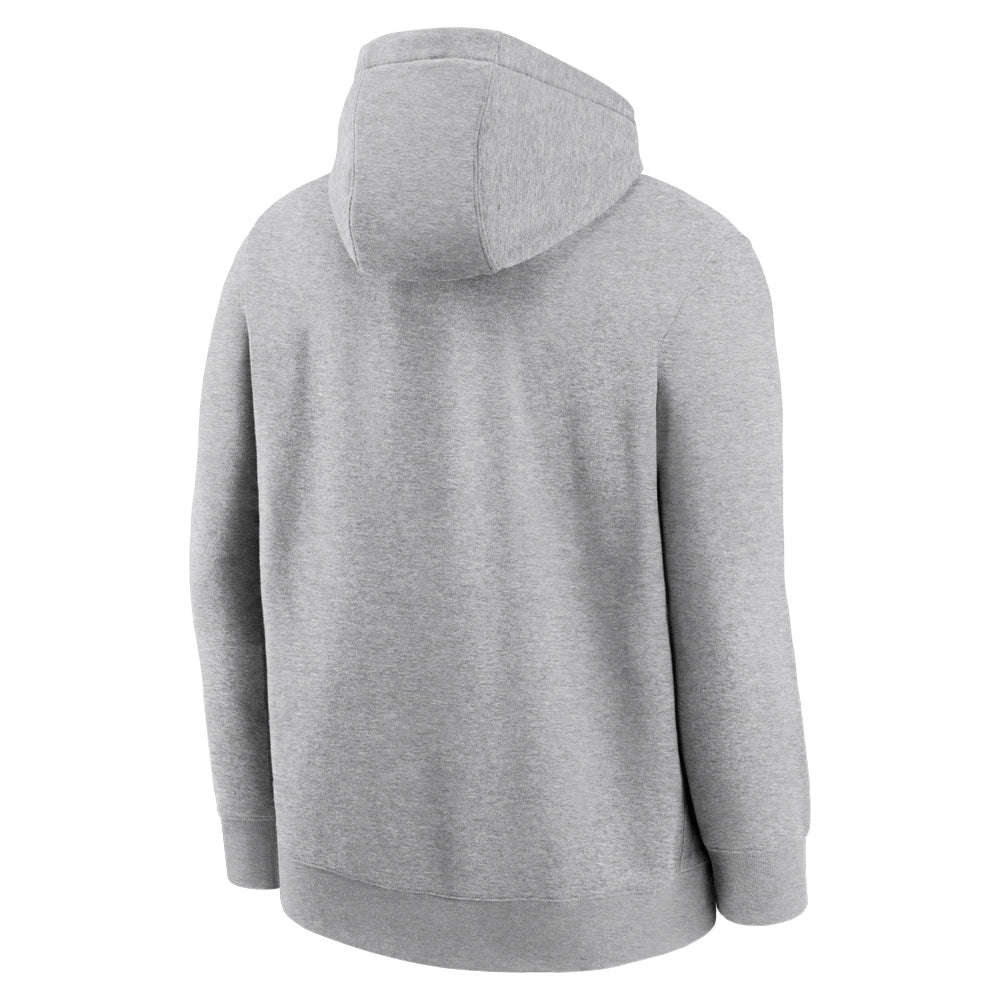 Clemson Nike Arch Over Paw Club Hoodie - MD GREY