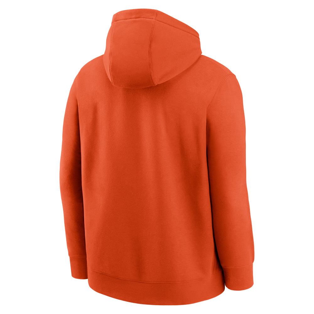 Clemson Nike Arch Over Paw Club Hoodie - ORANGE