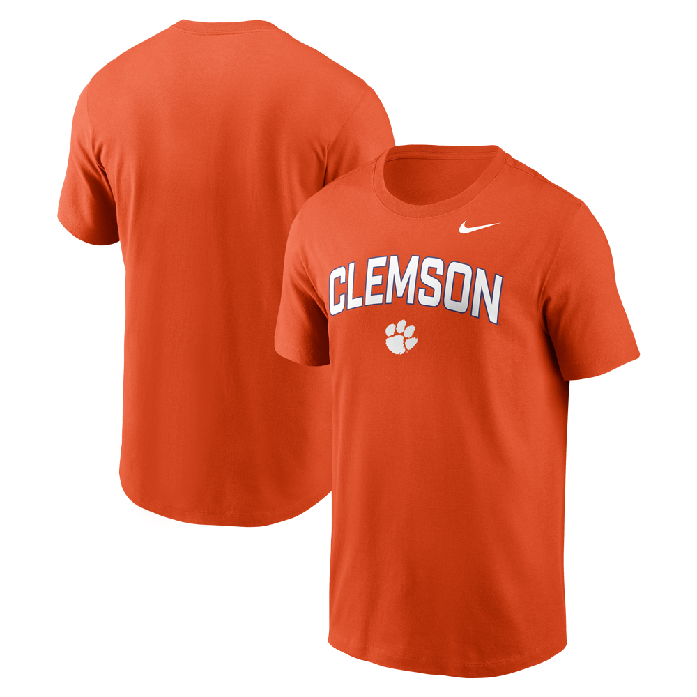 Clemson Nike Arch Over Paw Tee - ORANGE