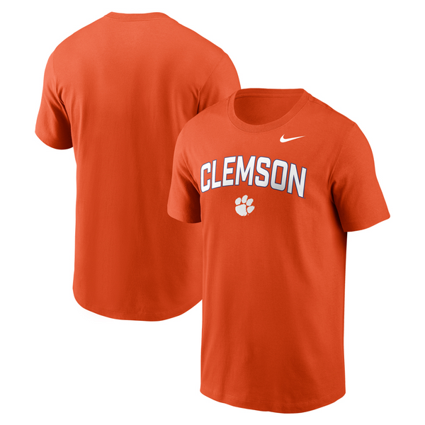 Clemson Nike Arch Over Paw Tee - ORANGE