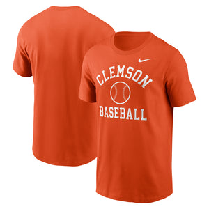 Clemson Nike Baseball Icon Cotton Tee - ORANGE