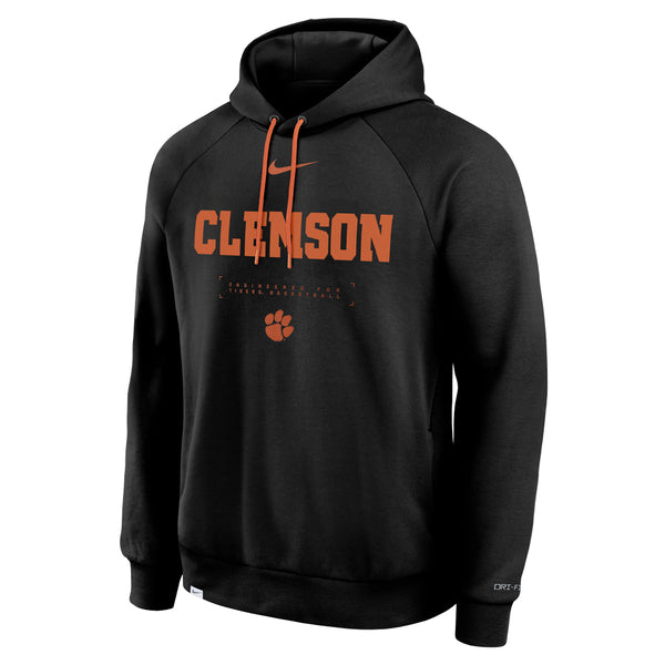 Clemson Nike Basketball Practice Fleece Hoodie - BLACK