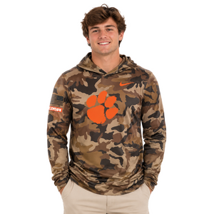 Clemson Nike Camo Hoodie Tee - CAMO