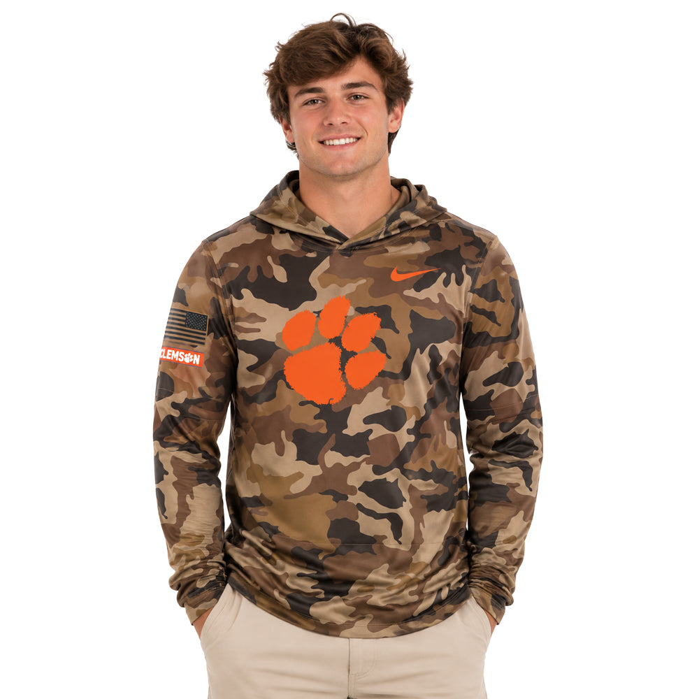 Clemson Nike Camo Hoodie Tee