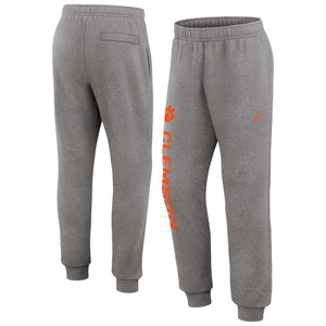 Clemson Nike Club Fleece Jogger - MD GREY