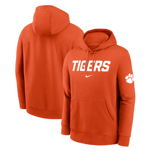 Clemson Nike Club Fleece Two-Hit Tigers Hoodie - ORANGE