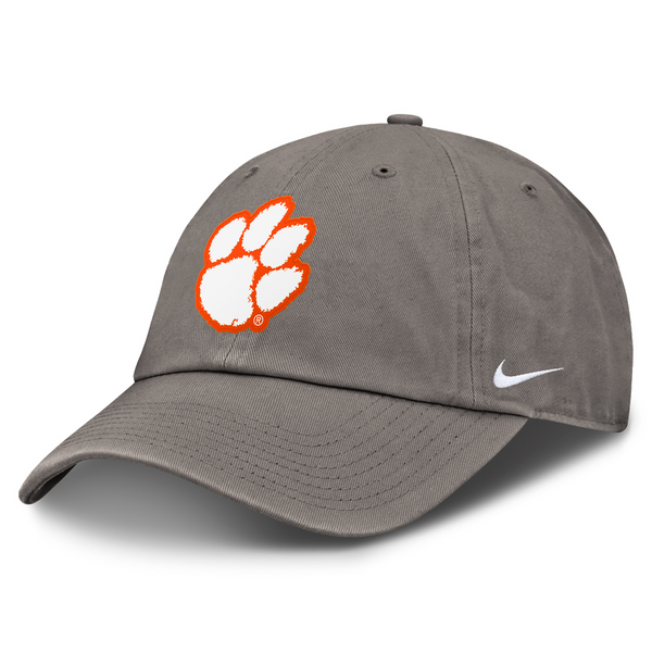 Clemson Nike Club Paw Cap - DK GREY