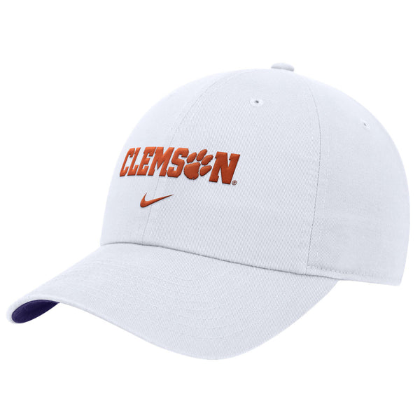 Clemson Nike Club Paw Hammer Cap - WHITE