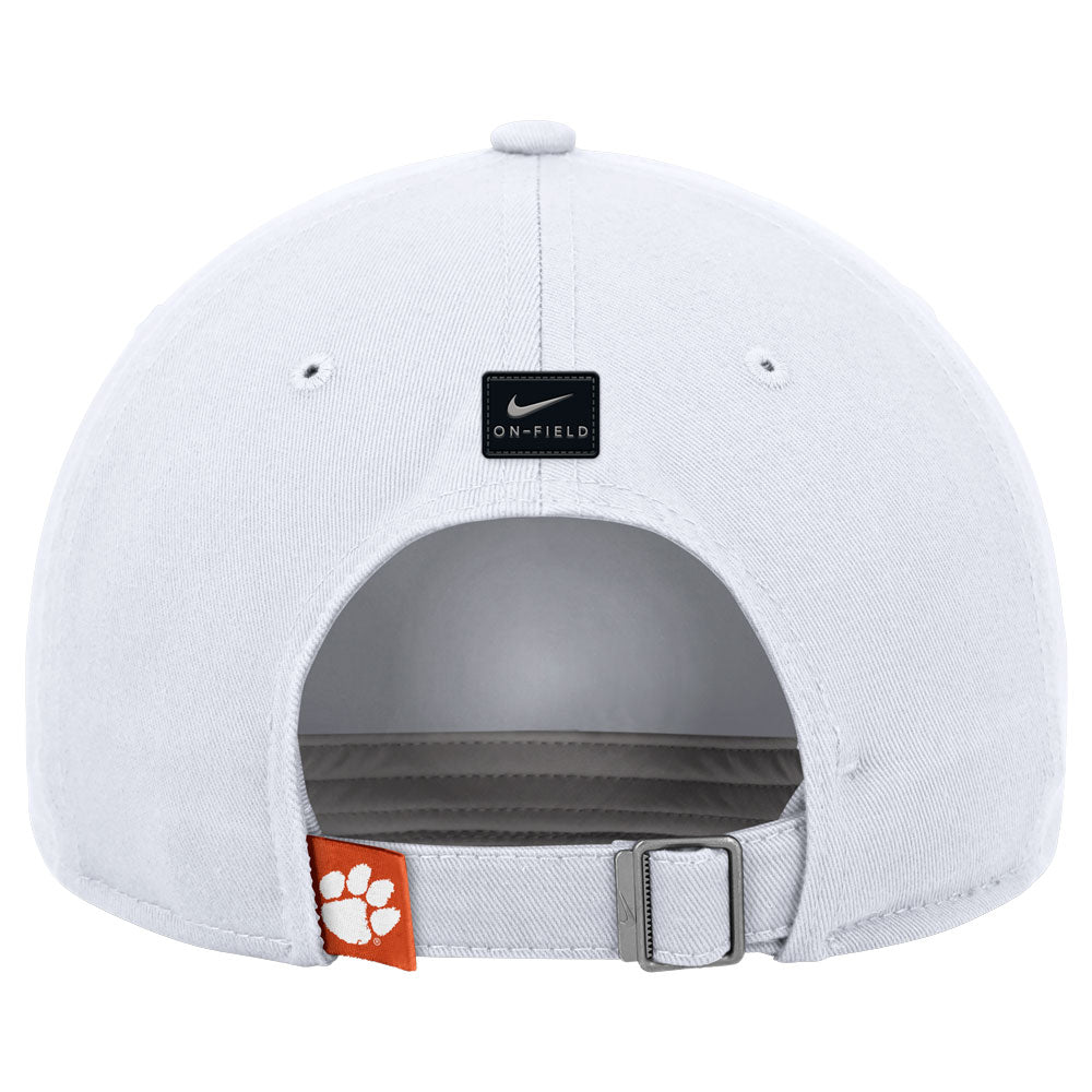 Clemson Nike Club Paw Hammer Cap - WHITE
