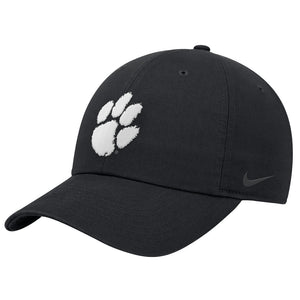 Clemson Nike Club Paw Swoosh Cap - BLACK