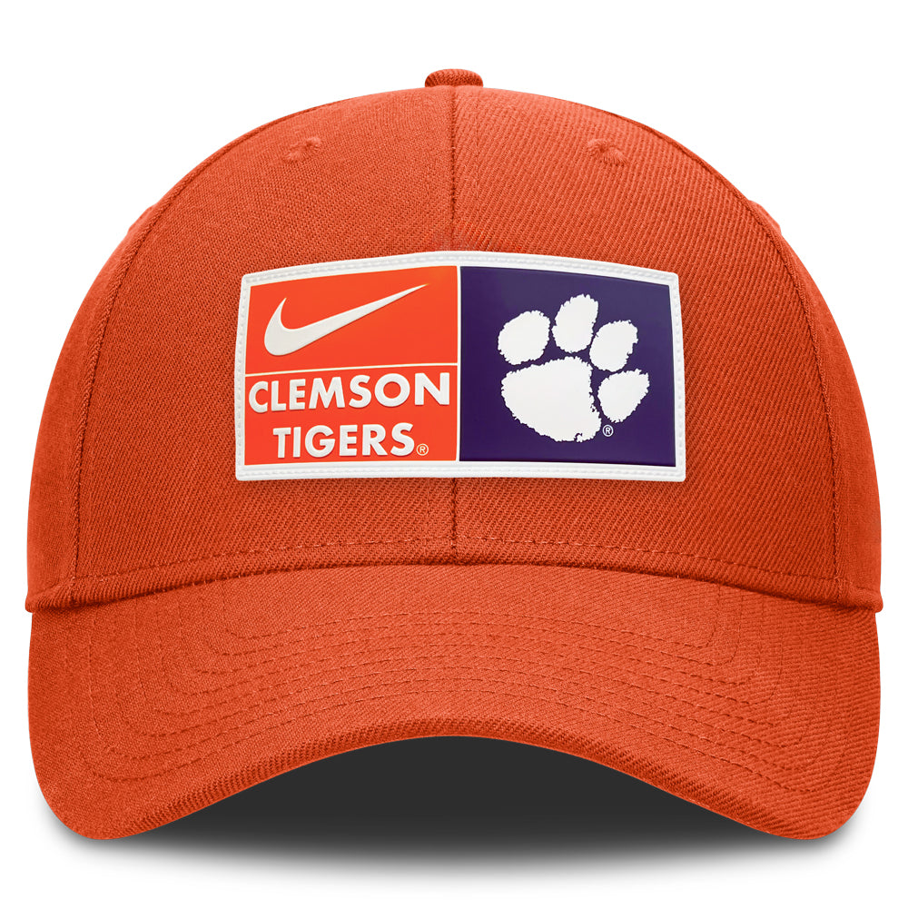 Clemson Nike Club Structured Patch Cap - ORANGE