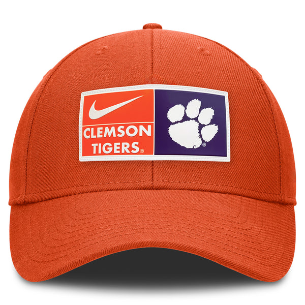 Clemson Nike Club Structured Patch Cap - ORANGE