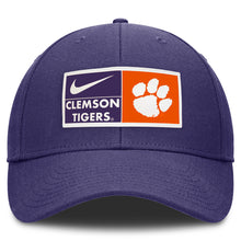Clemson Nike Club Structured Patch Cap - PURPLE