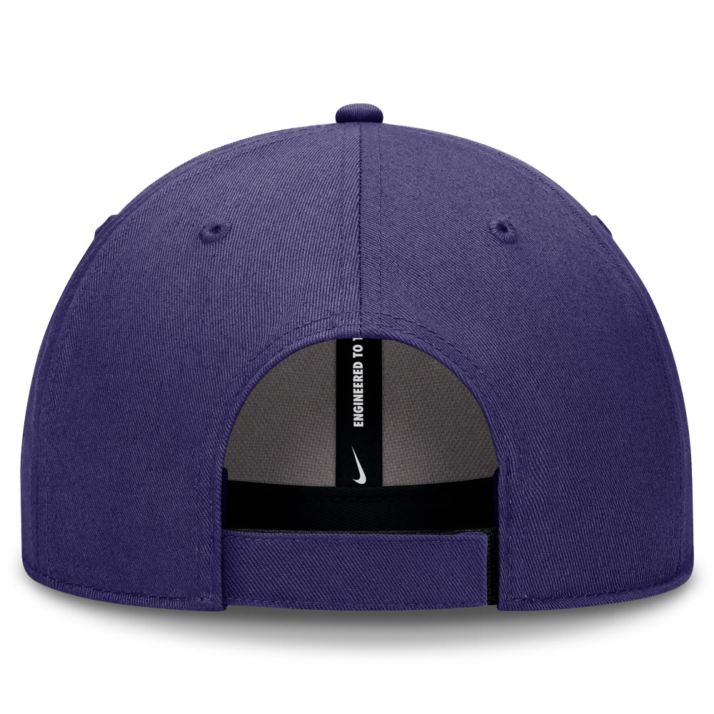Clemson Nike Club Structured Patch Cap - PURPLE