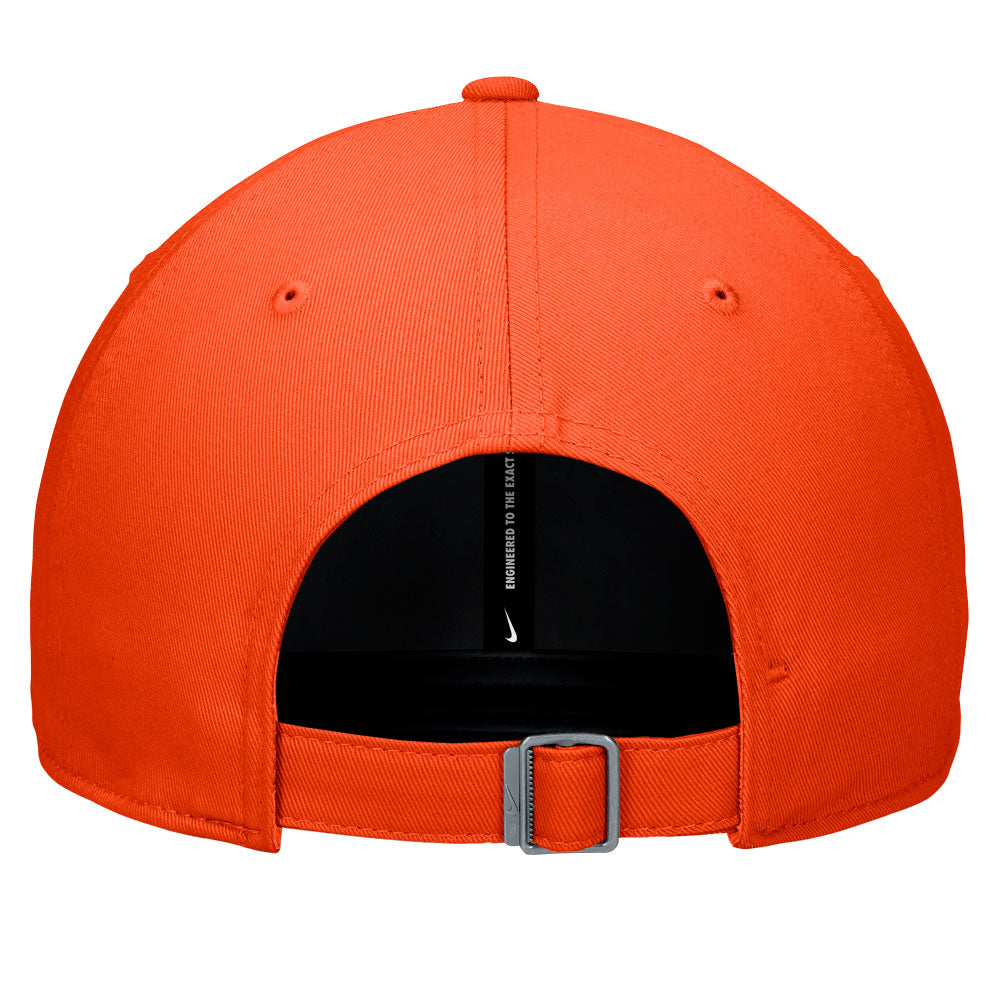 Clemson Nike Club Structured Script Cap - ORANGE