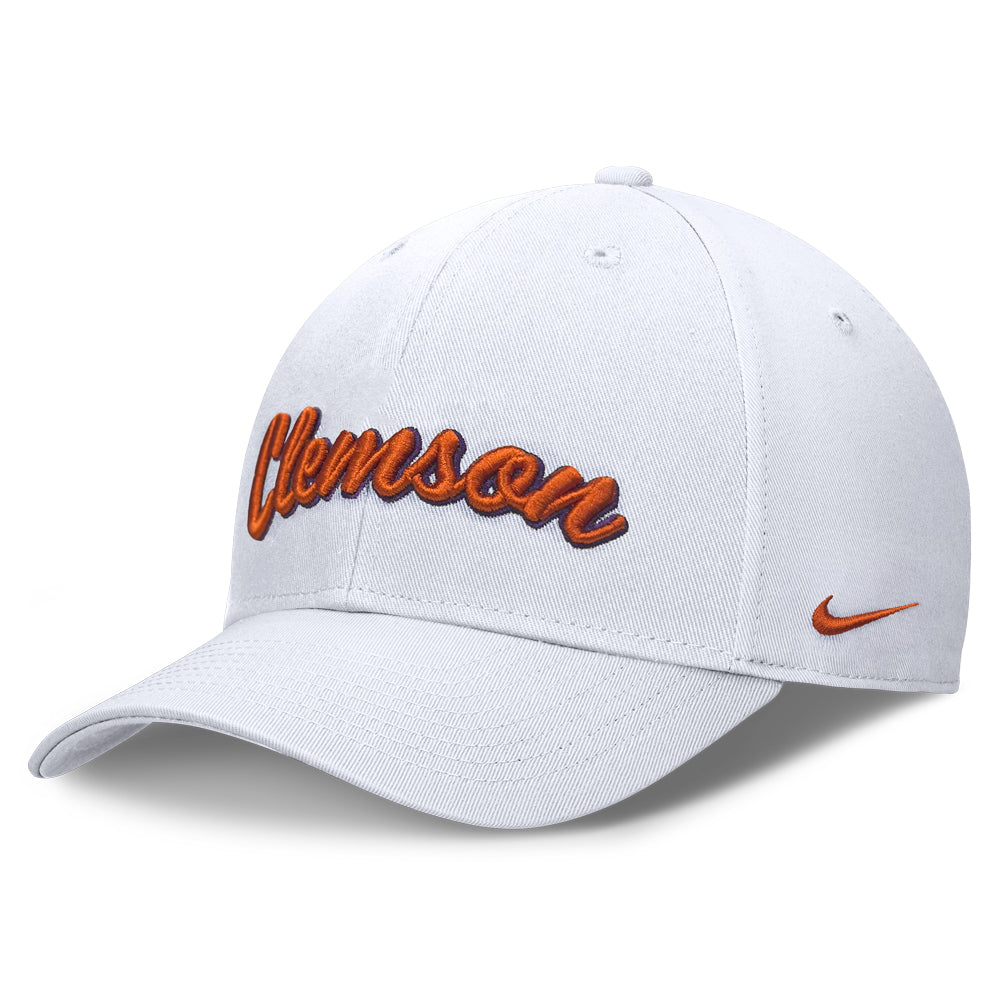Clemson Nike Club Structured Script Cap