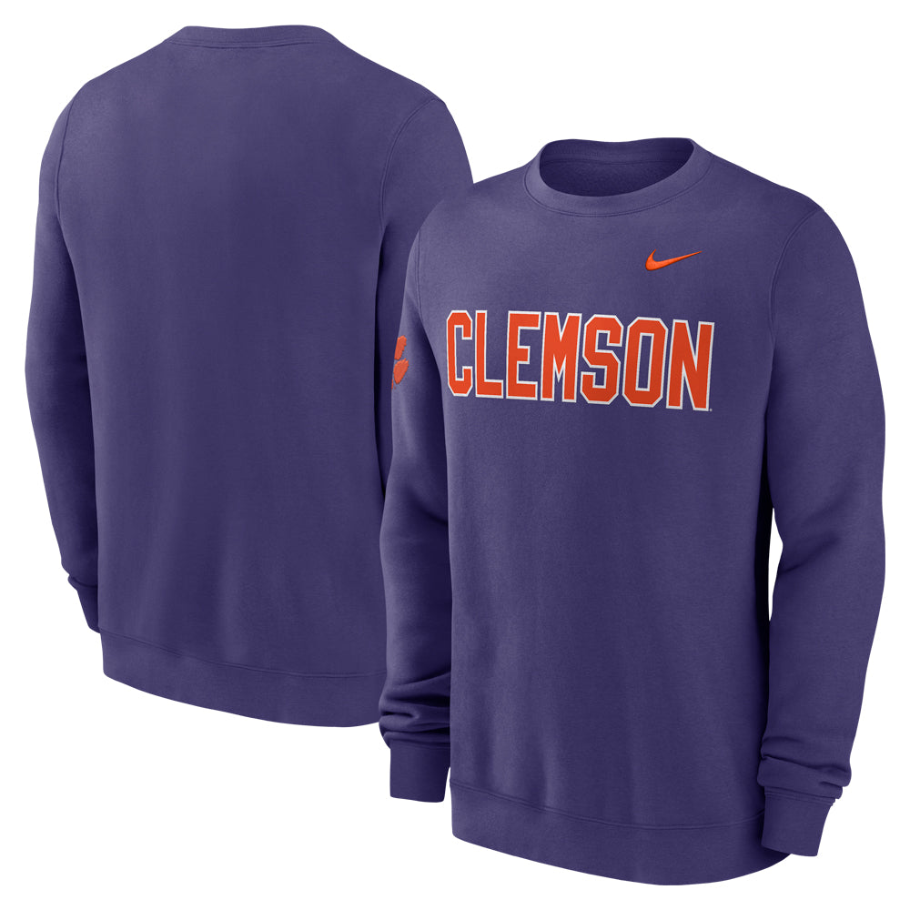 Clemson Nike Coaches Club Crew - PURPLE