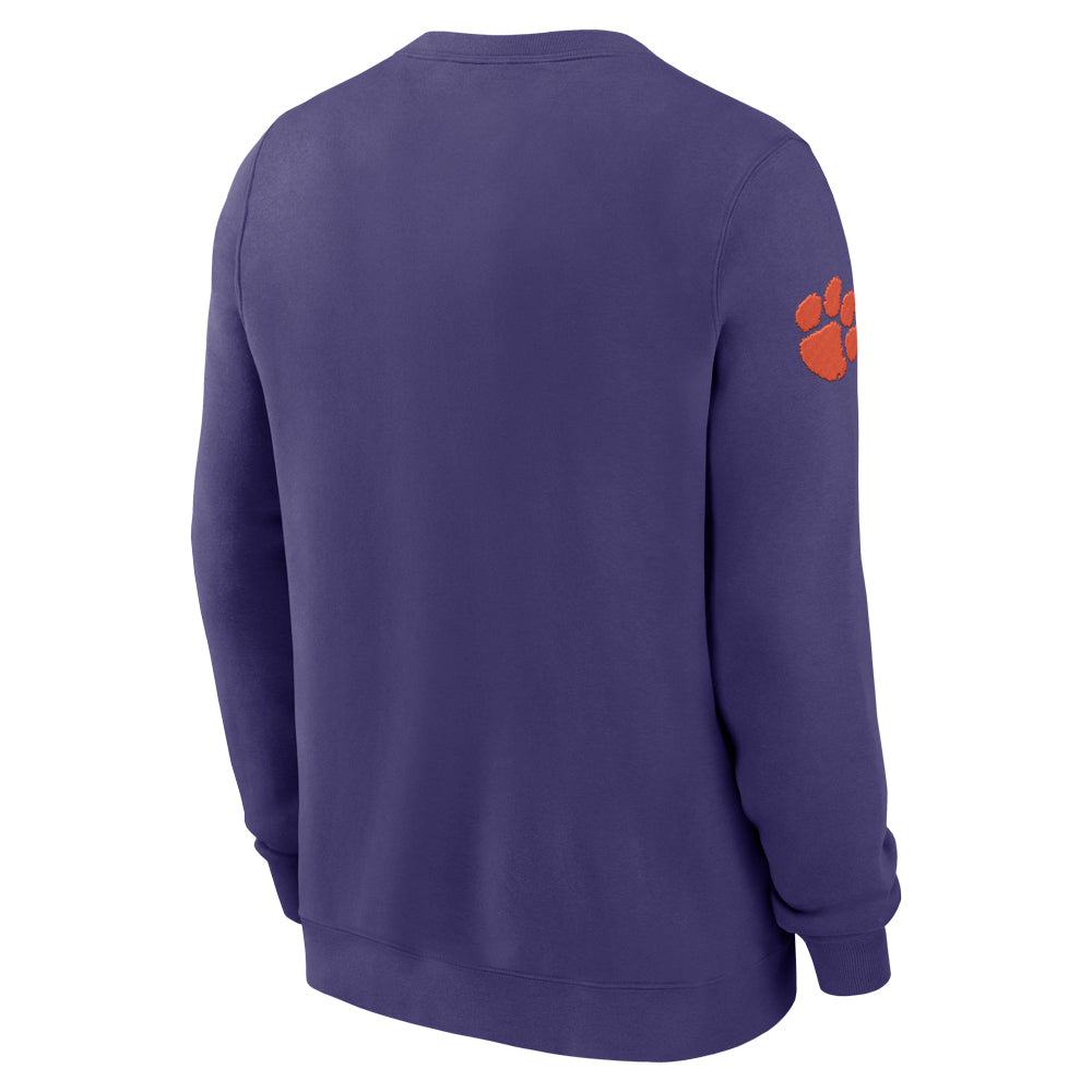 Clemson Nike Coaches Club Crew - PURPLE