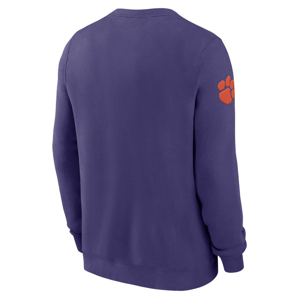 Clemson Nike Coaches Club Crew - PURPLE