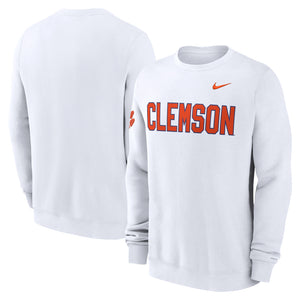 Clemson Nike Coaches Club Crew - WHITE