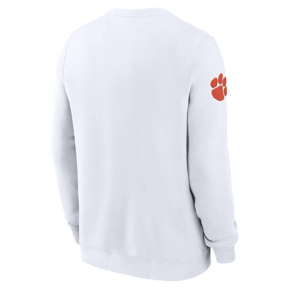 Clemson Nike Coaches Club Crew - WHITE