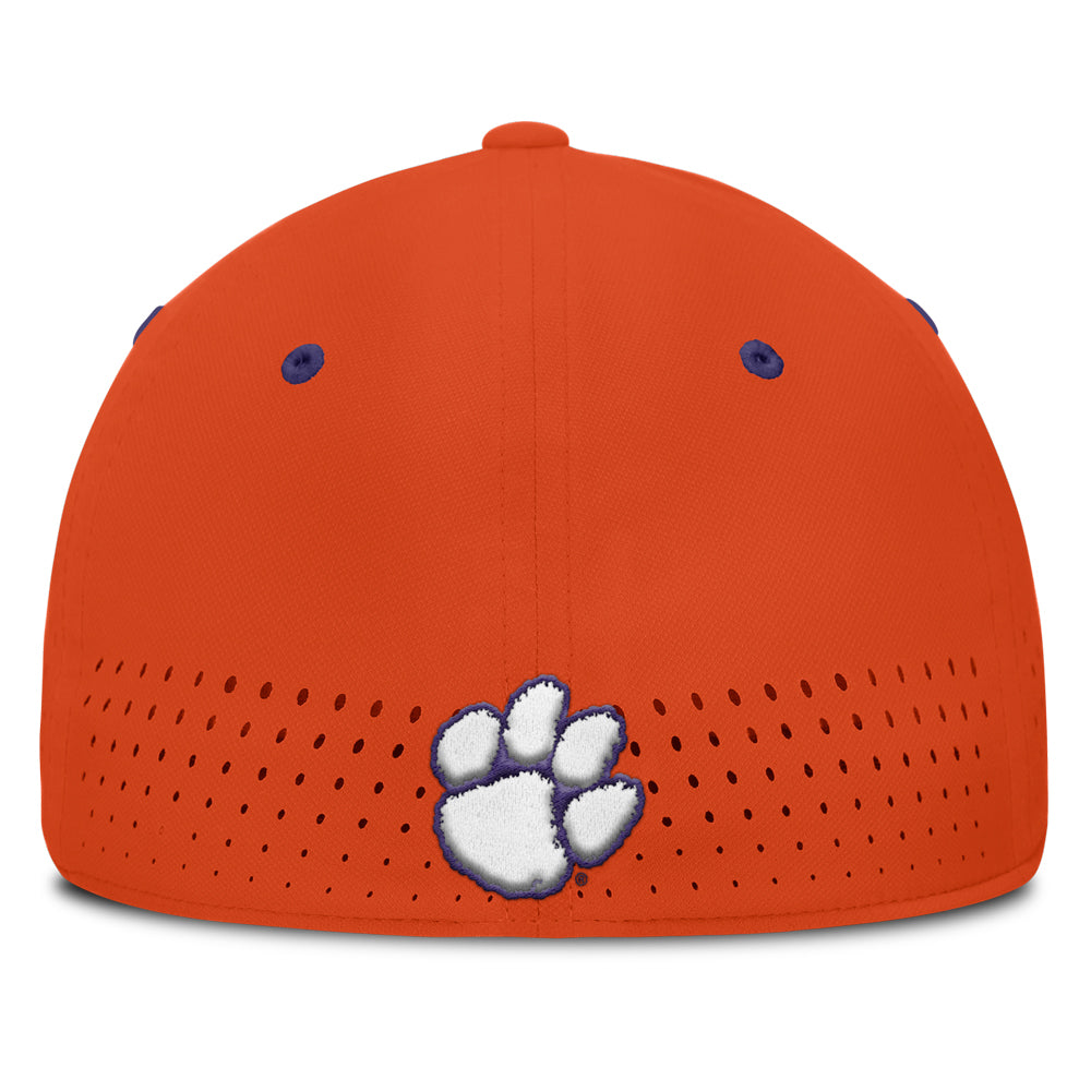 Clemson Nike Coaches SwooshFlex Paw Cap - ORANGE
