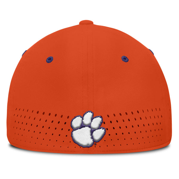 Clemson Nike Coaches SwooshFlex Paw Cap - ORANGE