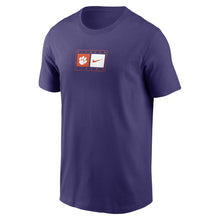 Clemson Nike Cotton Logo Swoosh Tee - PURPLE