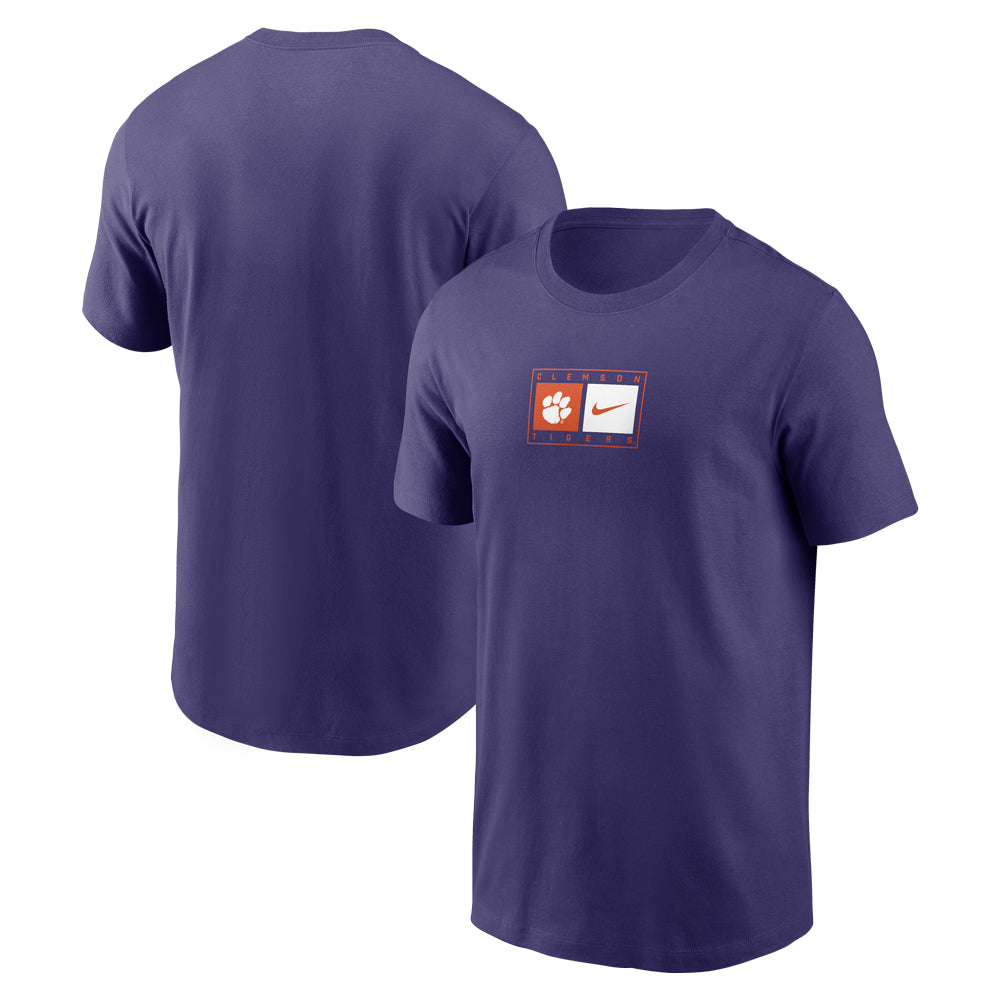 Clemson Nike Cotton Logo Swoosh Tee