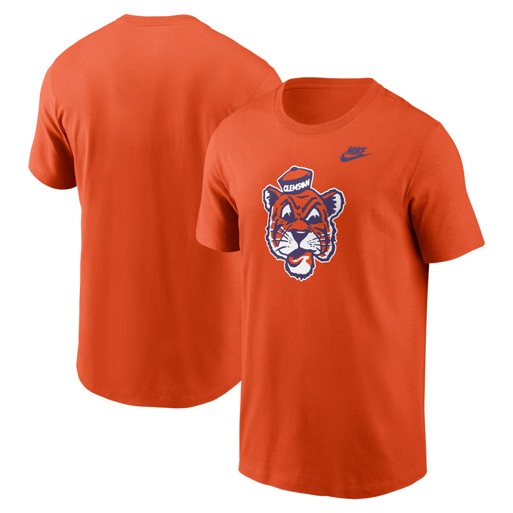 Clemson Nike Cotton Vault Tiger Face Tee - ORANGE