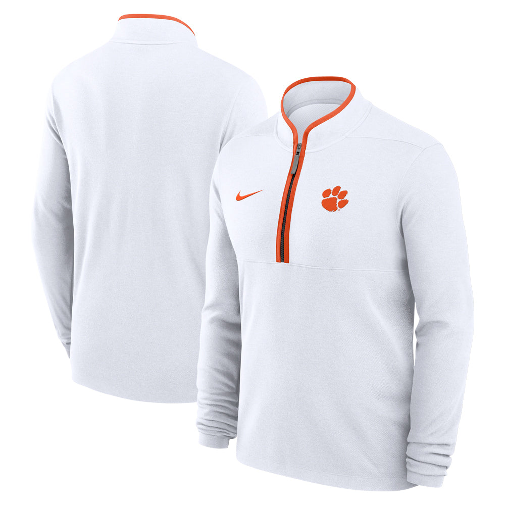 Clemson Nike Courtside Victory Half-Zip - WHITE