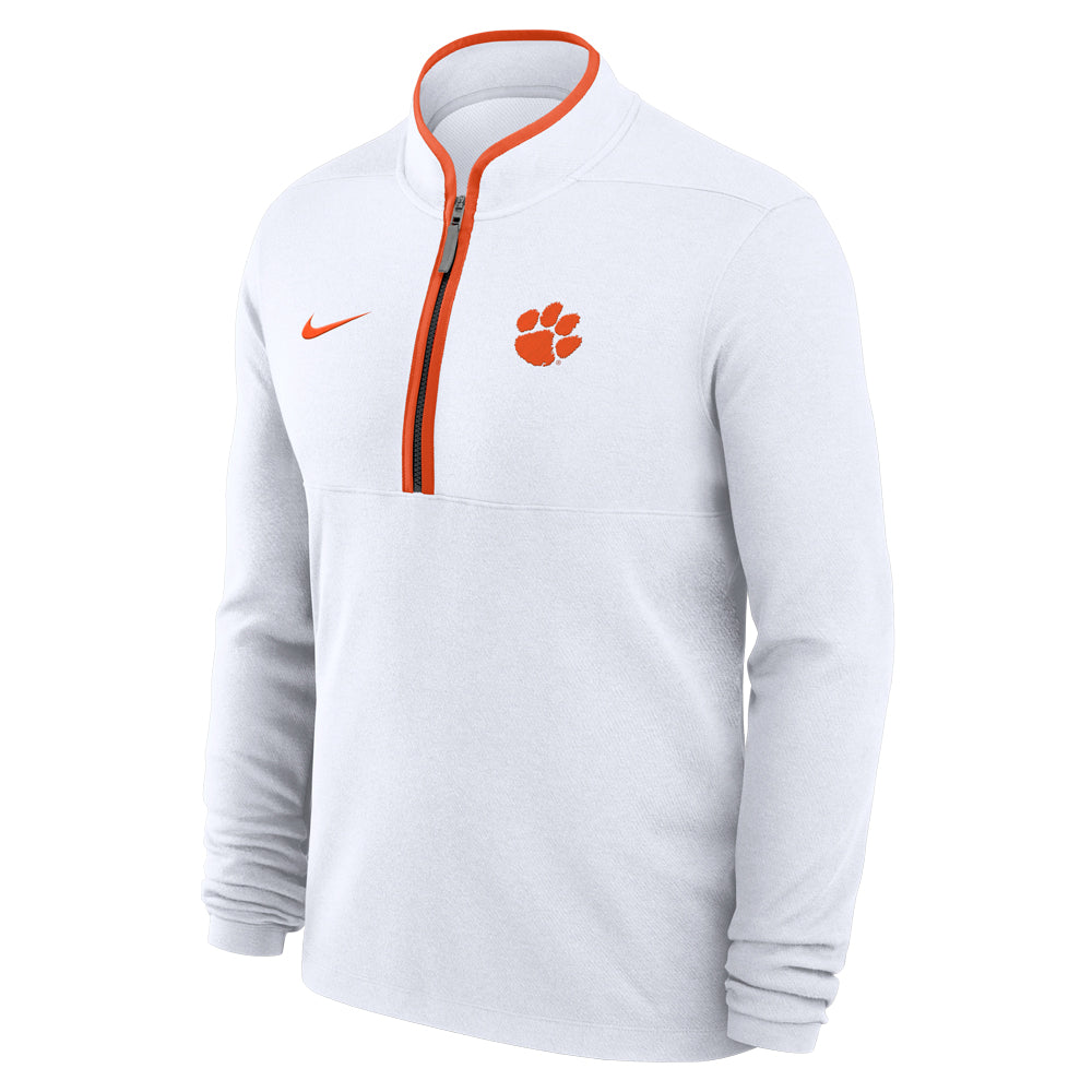 Clemson Nike Courtside Victory Half-Zip - WHITE