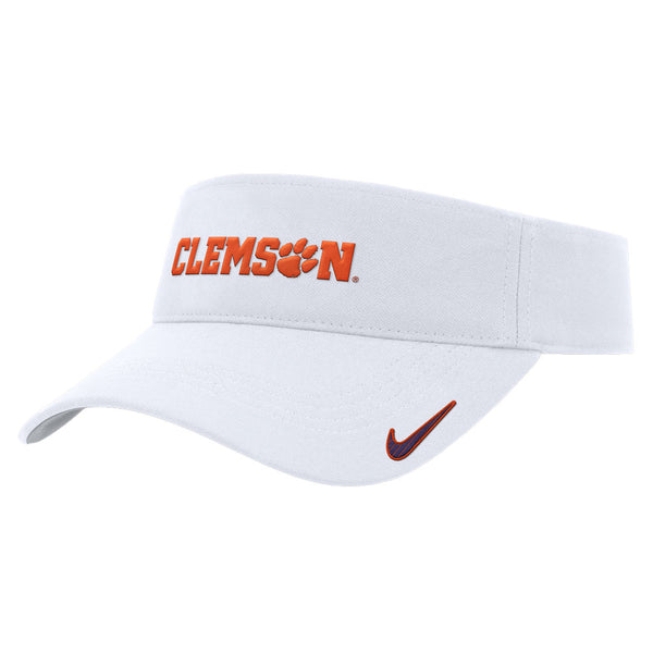 Clemson Nike Dri-FIT Ace Visor - WHITE