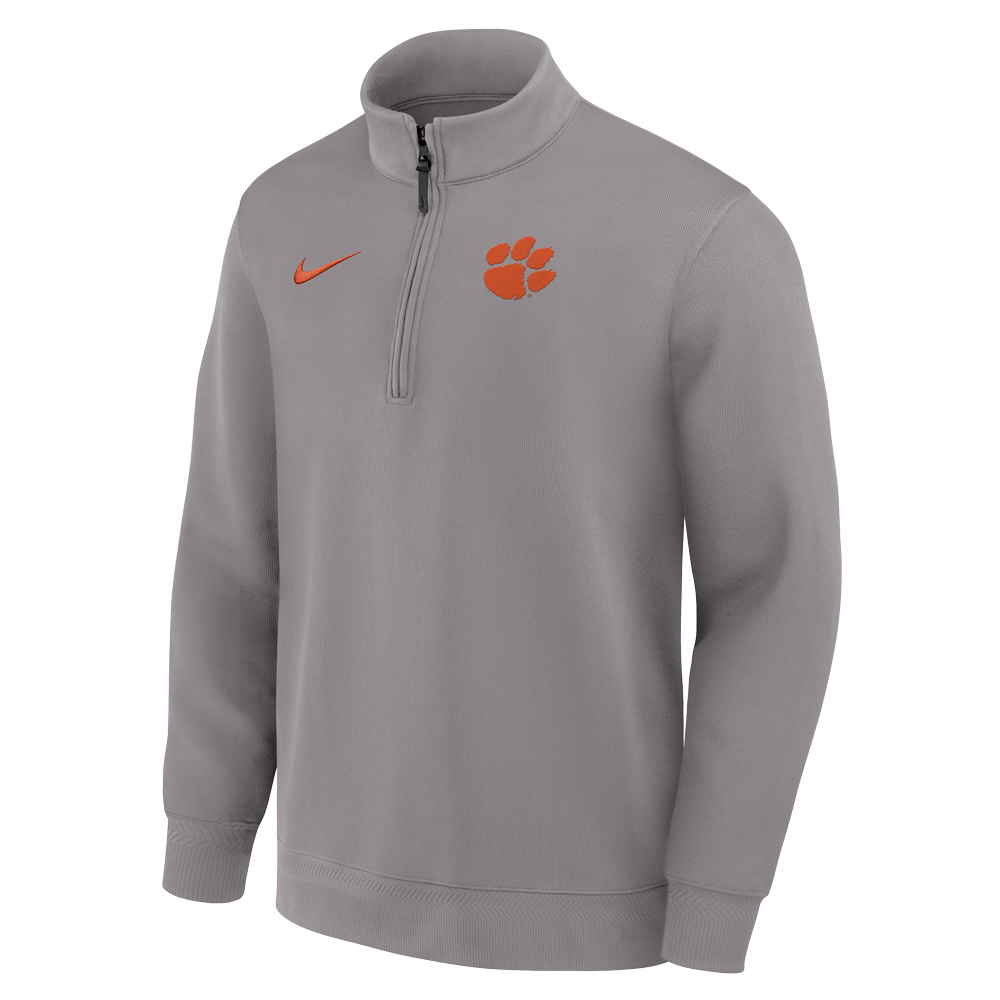 Clemson Nike Dri-FIT Coaches Half-Zip Top  - DUST