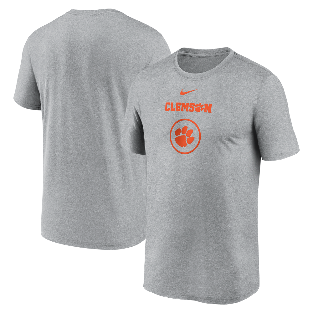 Clemson Nike Dri-FIT Practice Tee - MD GREY
